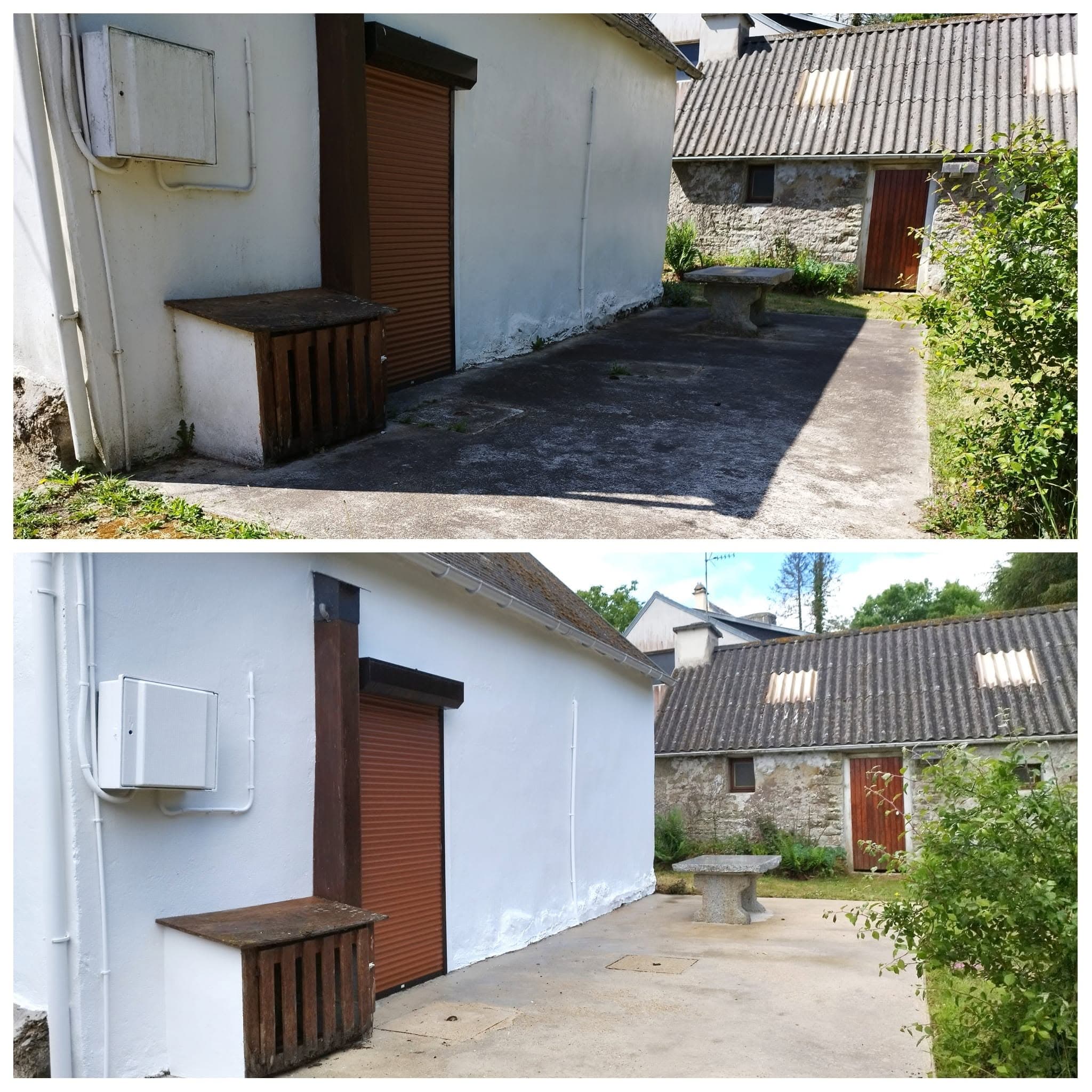 Exemple de peinture décorative mate dans une pièce de vie